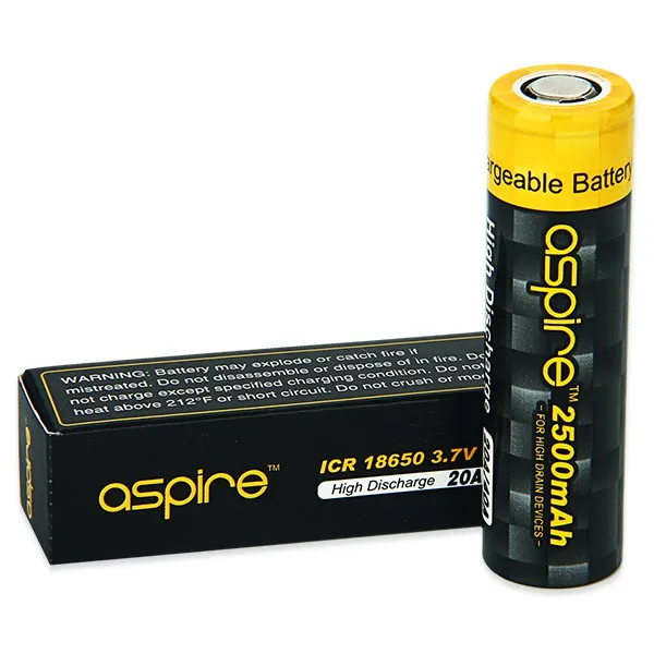 2 шт./лот оригинальный Aspire 18650 батарея ICR В 3 7 в литий ионный 1800 мАч/2600 мАч ёмкость