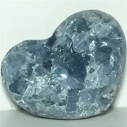 Сердце натуральный синий гроздь кристаллов кварца образец камня и ремесло рейки целебные декоративные