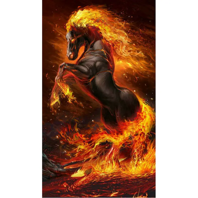 

Diy 5d Diamond Painting Cross Stitch Horse Crystal square drill resin mosaic picture Unfinish Decorative Full Diamond Embroidery