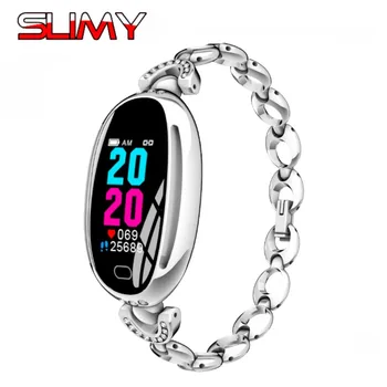 

Slimy E68 Color Screen Smart Bracelet Heart Rate Blood Pressure Monitor SMS Call Reminder Bluetooth Smart Wristband Band