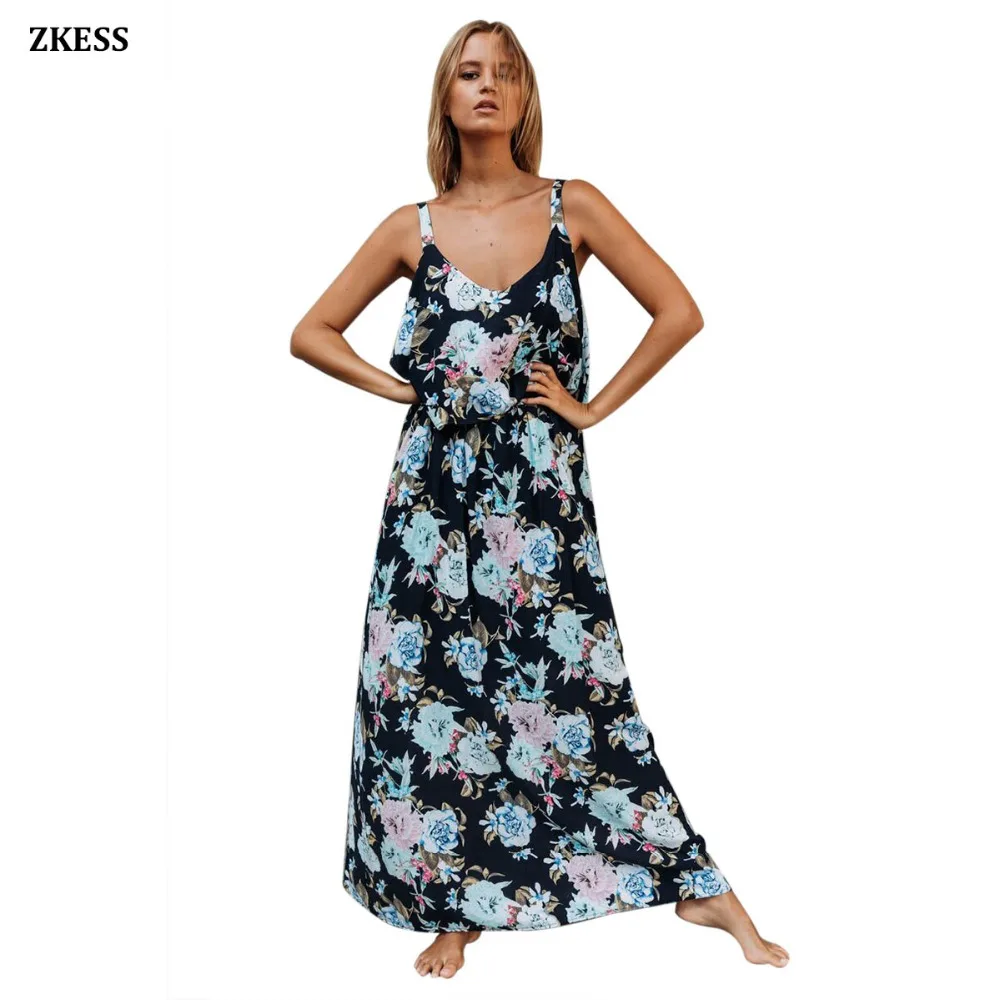 Chic-Summer-Boho-Floral-Maxi-Dress-in-Black-LC61991-2-1