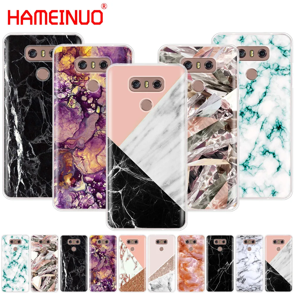 

HAMEINUO Scrub Marble Stone Image Painted case phone cover for LG G7 Q6 G6 MINI G5 K10 K4 K8 2017 2016 X POWER 2 V20 V30 2018