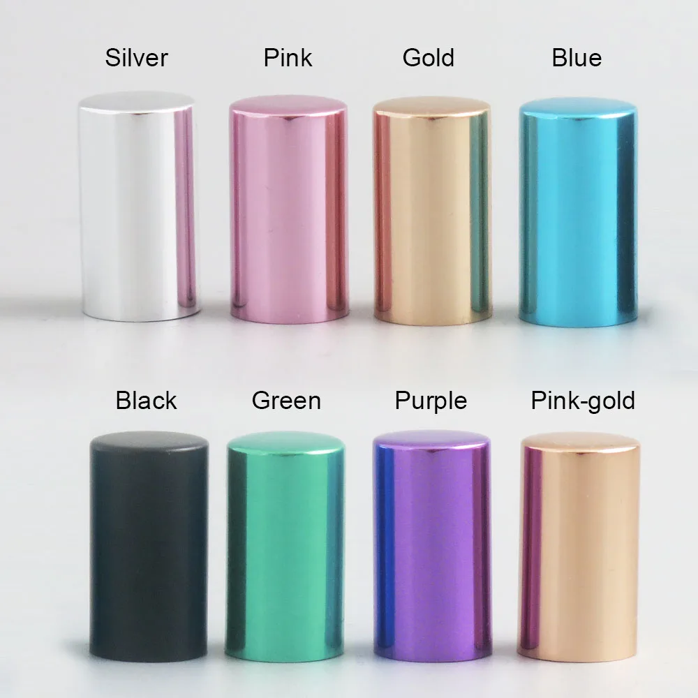 24 x 5ml Clear Glass Amber Essential Oil Roller Bottles with Glass Roller Balls Perfumes Lip 2