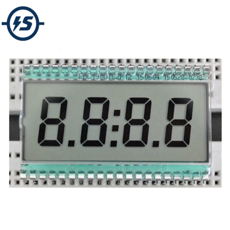 

EDC190 4 Digit 7 Segment LCD Display Digital Clock Tube Static Driving 3V 50.8x30.48x2.8mm Semitransparent TN Positive Display