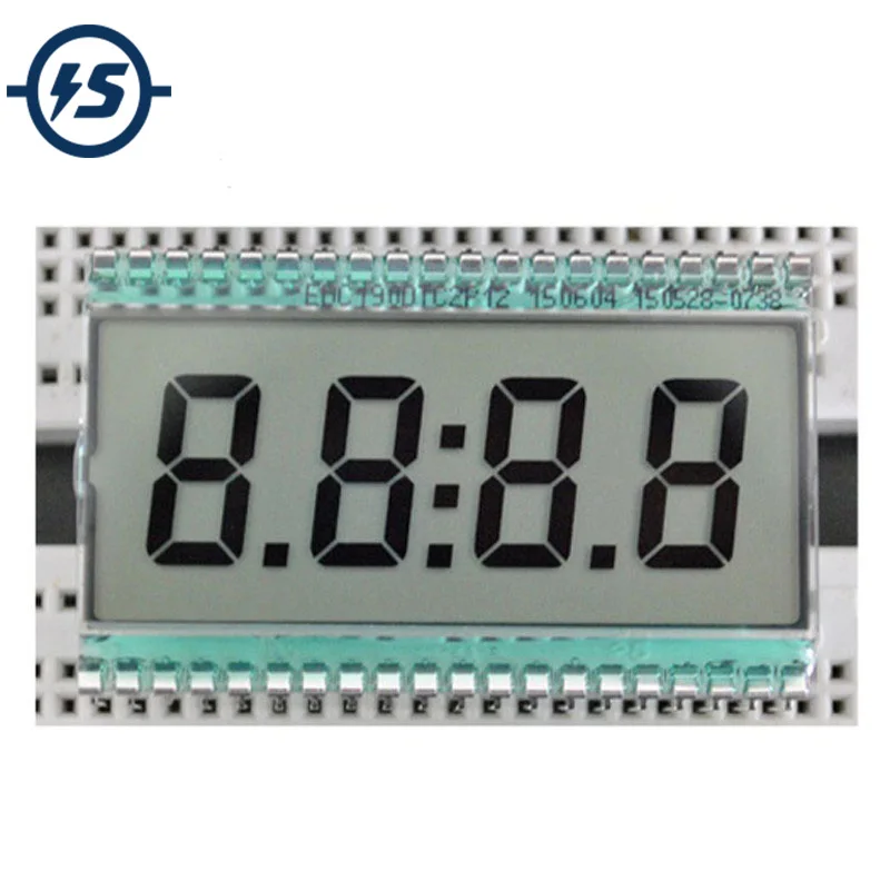 EDC190 4 цифры 7 сегментный ЖК-дисплей цифровые часы с дисплеем трубки статического вождения 5 V 50,8x30,48x2,8 мм полупрозрачная TN положительный