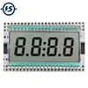 EDC190 4-значный 7-сегментный ЖК-дисплей, цифровые часы, статическое вождение, 3 в, 50,8x30,48x2,8 мм, полупрозрачный TN положительный дисплей ► Фото 1/6