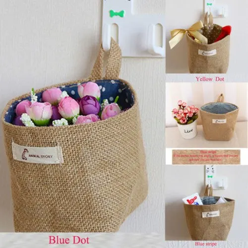 

Fashionable Vintage Jute Plain Drawstring Bags Xmas Sack Popular Home Bathroom Storage Laundry Bag 4 Styles To Choose