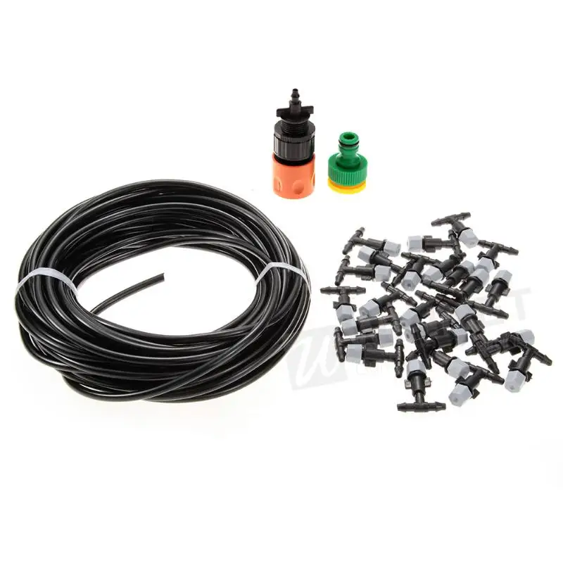 15m DIY Outdoor Garden Patio Misting Drop Cooling System +25 Plastic Mist Nozzle