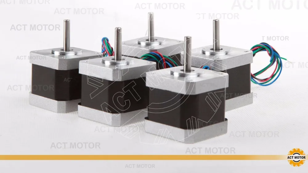 

for 3D Printers Reprap 5PCS 4-lead nema 17 stepper motor 48mm 1.3A / 73oz-in 48MM