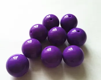 

Deep purple Color 20MM 105pcs/lot Chunky Gumball Bubblegum Acrylic Solid Beads ,Colorful Chunky Beads for Necklace (B08)