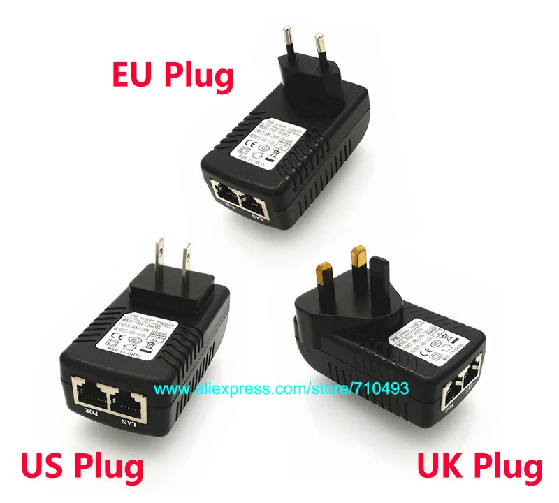 CCTV 24 В 24 В 1 А 24 Вт POE настенный штекер Poe инжектор Ethernet адаптер ip-камера PoE телефон источник питания США ЕС AU Великобритания штекер