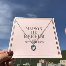 Модная Маленькая подвеска с лунным камнем для женщин, подвеска в виде сердца, ожерелье, лучший друг, подарок, Стерлинговое Серебро 925 пробы, корейское ювелирное изделие