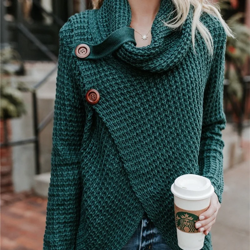 women sweater kniited turtle neck ladies sweater size S to XL