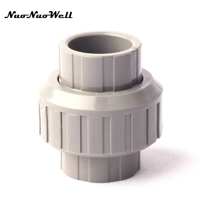 1pcs NuoNuoWell Plastic PVC 1"(25mm)Hose Union Straight Connector Pipe