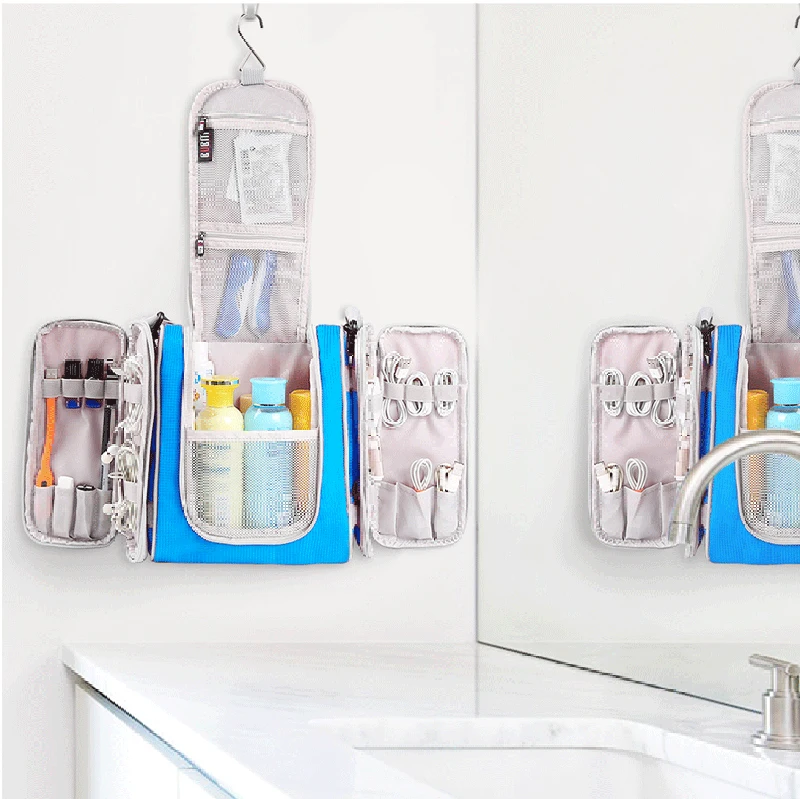 BUBM многофункциональная сумка для путешествий на крючке, сумка-Органайзер для туалетных принадлежностей, косметичка для хранения в ванной, со съемными боковыми отделениями, сумка