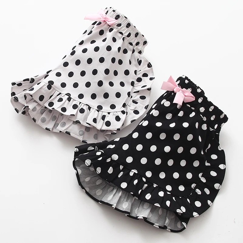 Summer New Children'S Clothing 2 3 4 5 6 7 8 9 10 Years Cute Sweet Princess Polka Dot Print Bow Shorts For Baby Kids Girls