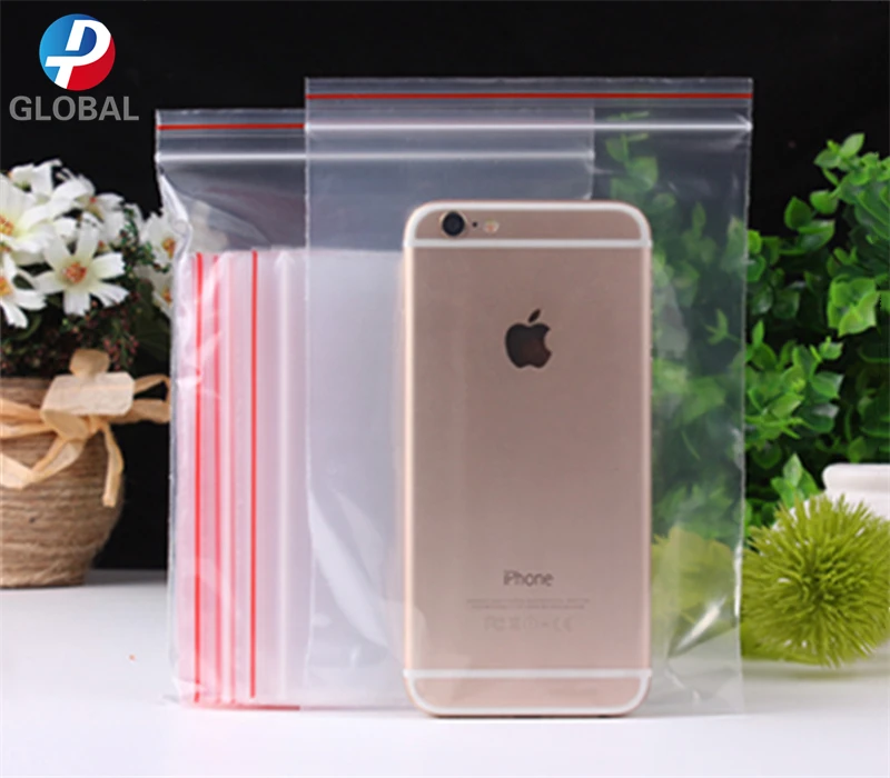 

D&P 1000pcs Big size Clear zip lock plastic packaging bag Transparent Self Sealing Waterproof Dustproof poly storage bag pouches