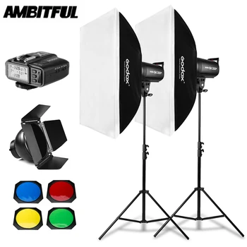 

Free DHL Godox 600Ws SK300 II 2x 300Ws Photo Studio Flash Lighting,Flash built-in Receivers,Softbox,280cm Light Stand,Barn Door