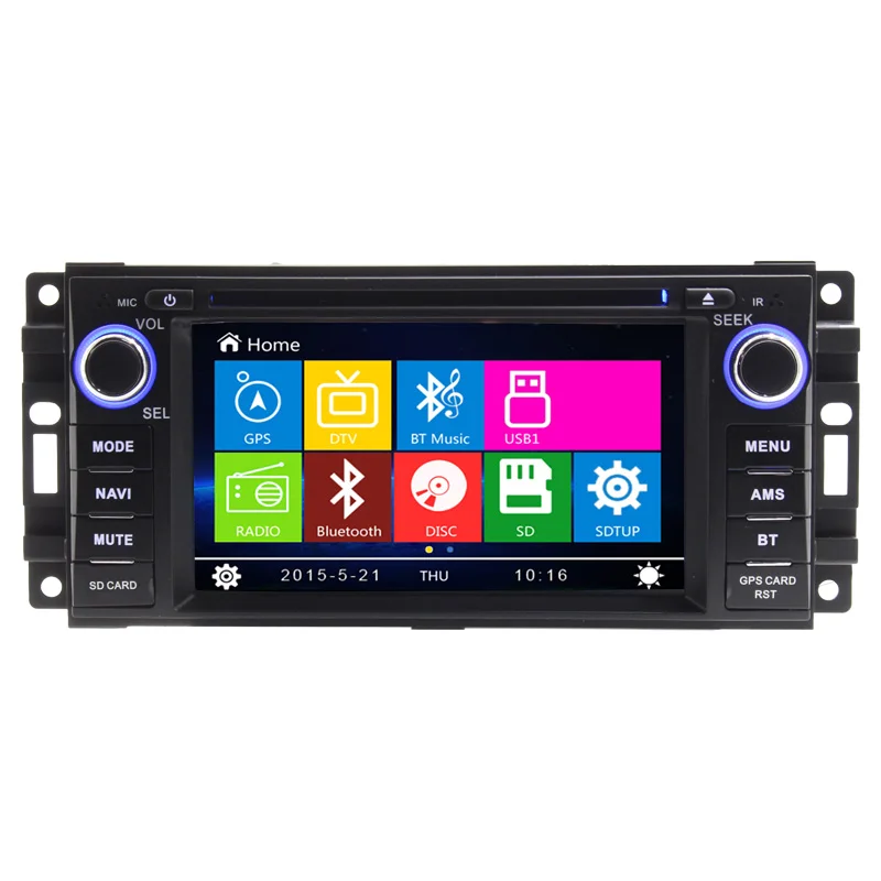 7 2 din Car DVD player FOR JEEP COMMANDER WRANGLER multimedia GPS Navigation Radio Stereo Audio