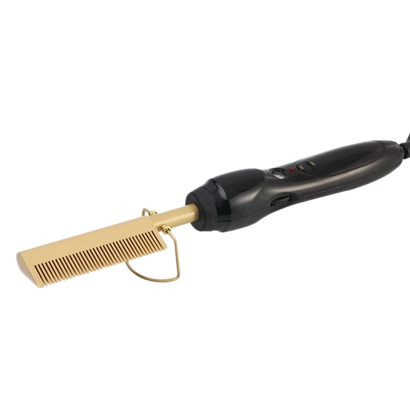 

Electric Environmentally Friendly Titanium Alloy Hair Curler Comb Wet And Dry Hair Use Hair Curling Iron Straightener Comb Yj4