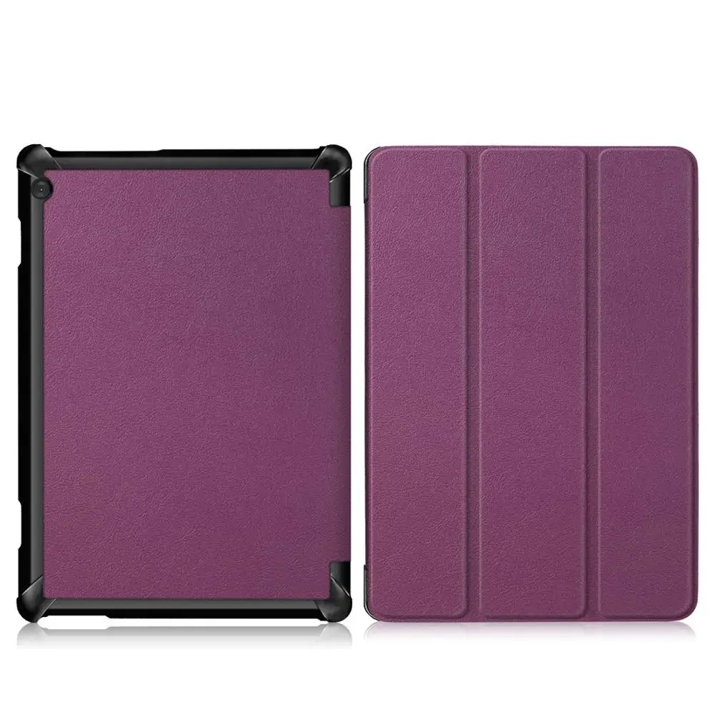 Tri-сложенном стоя чехол для lenovo M10 TB-X605 TB-X605F TB-X605L 10,1 планшет Fundas Капа магнитная застежка - Цвет: Purple