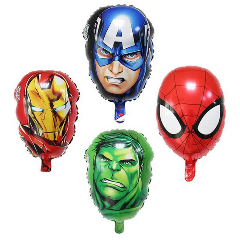 

40PCS Spiderman Helium Foil Balloons Superhero Theme Hulk Party Happy Birthday Decoration Great Party Gift Air Iron Man Balloon