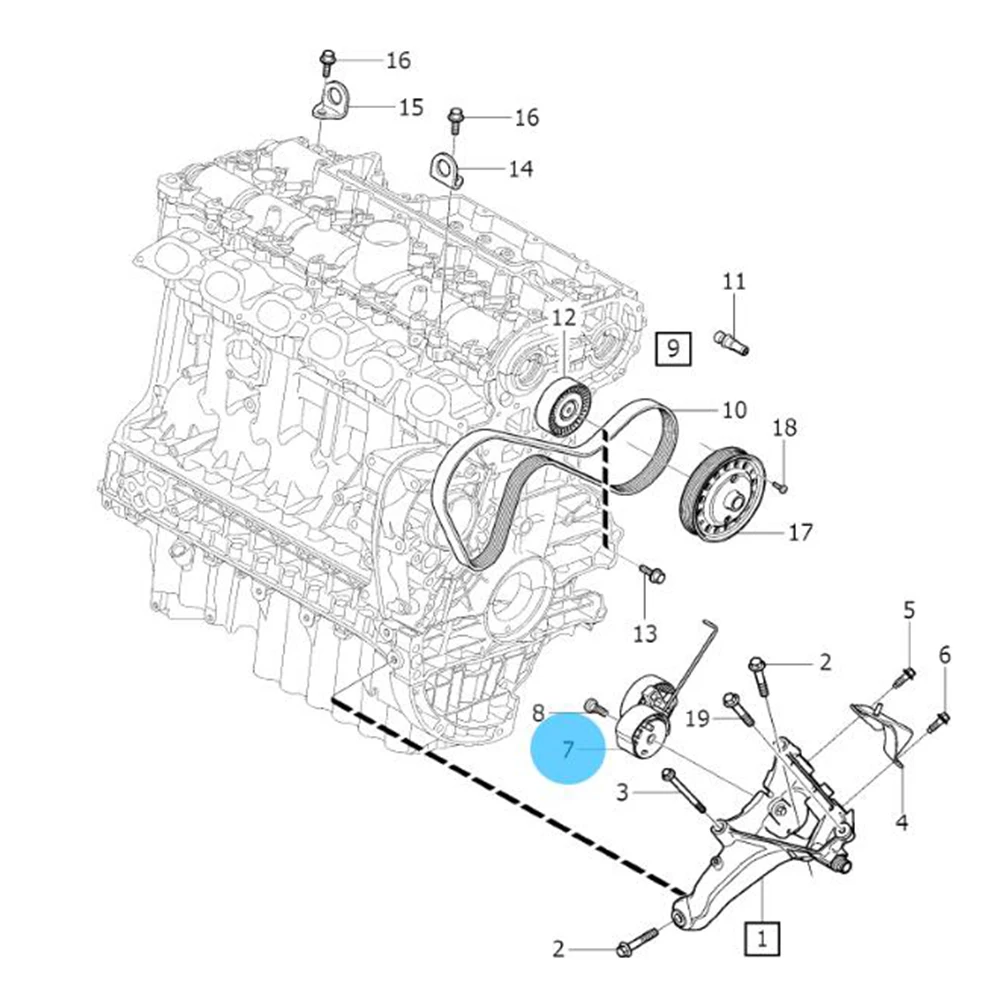 Приводной механизм натяжения ремня для Volvo S80 S60 V70 XC60& Land Rover LR2 LR004667 31401286