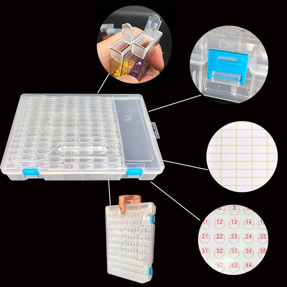 112 шт., регулируемые аксессуары для алмазной живописи, контейнер для инструментов, коробка для хранения, коробка для алмазной живописи, Daimond, аксессуары для рисования