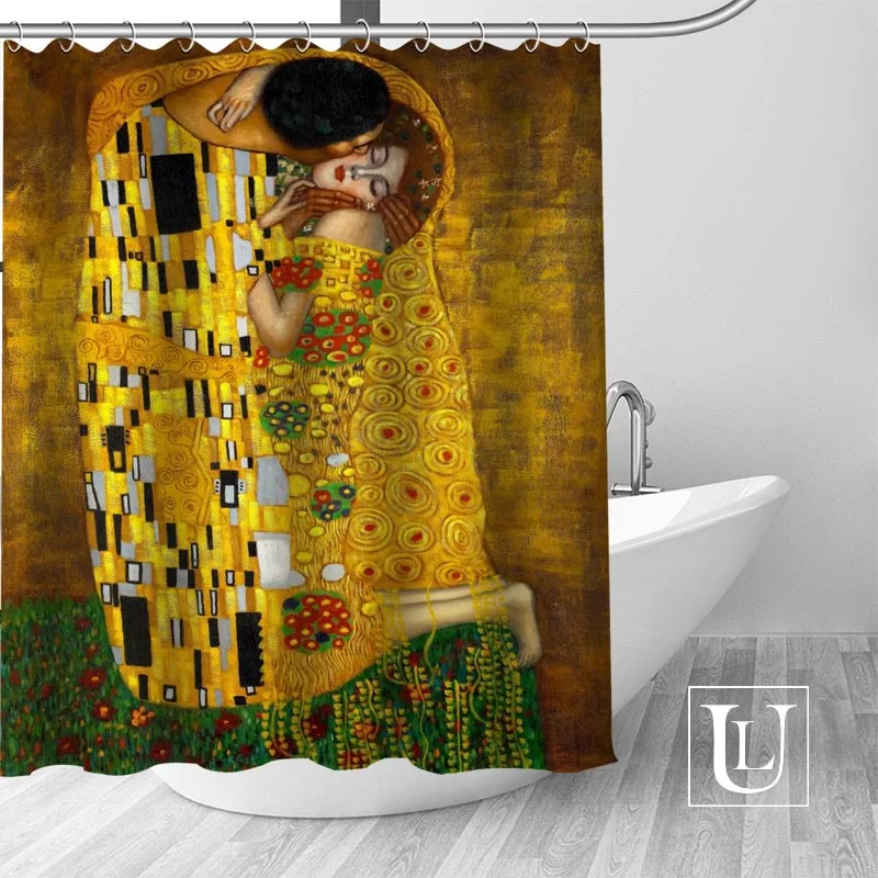 Большая распродажа заказ Климт Gustav занавеска с крючками для ванны водонепроницаемый из полиэстера ткань