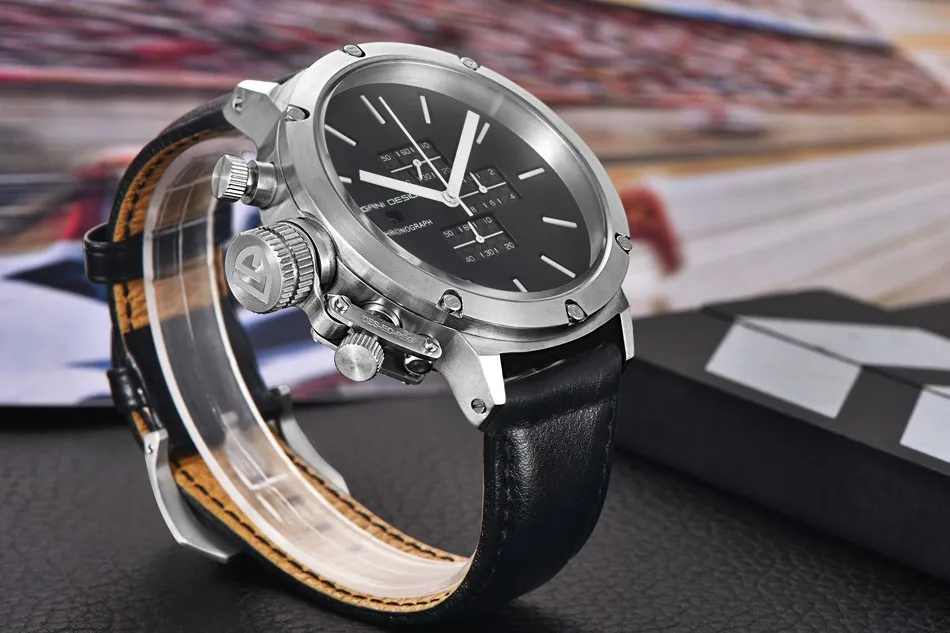 Мужские часы лучший бренд PAGANI Дизайн Роскошный хронограф водонепроницаемый военный кварцевые C часы Relogio Masculino erkek kol saati+ коробка