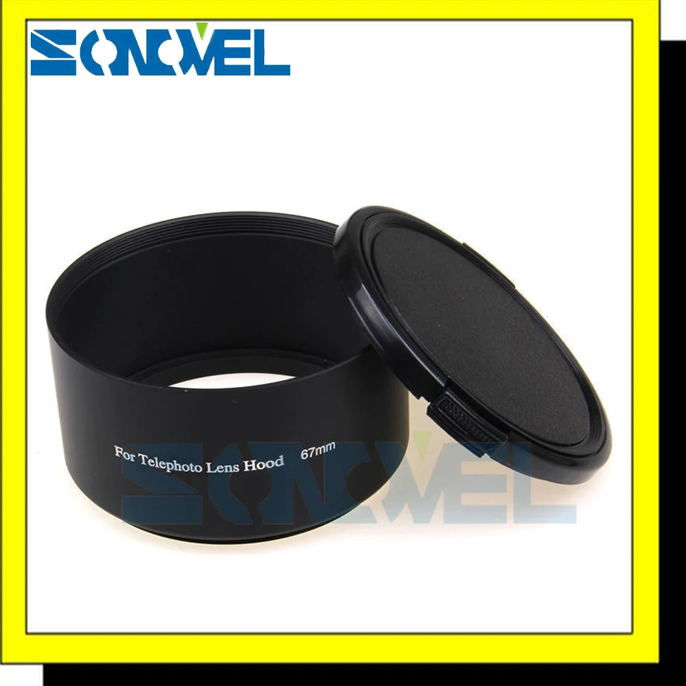 67mm 67 mm Tele Metal Lens Hood+Lens cap For Nikon D7500 D7200 D5300