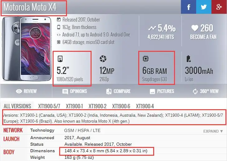 Для Motorola Moto X4 задняя крышка аккумулятора стекло + Пластиковая корпуса для X (4 е