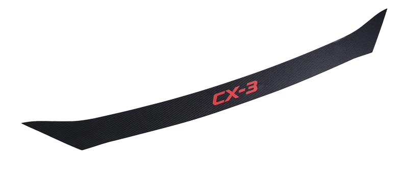 Автомобильный Стайлинг линии из углеродного волокна перед капотом автомобильные аксессуары для Mazda CX-3 CX3 - Название цвета: Черный
