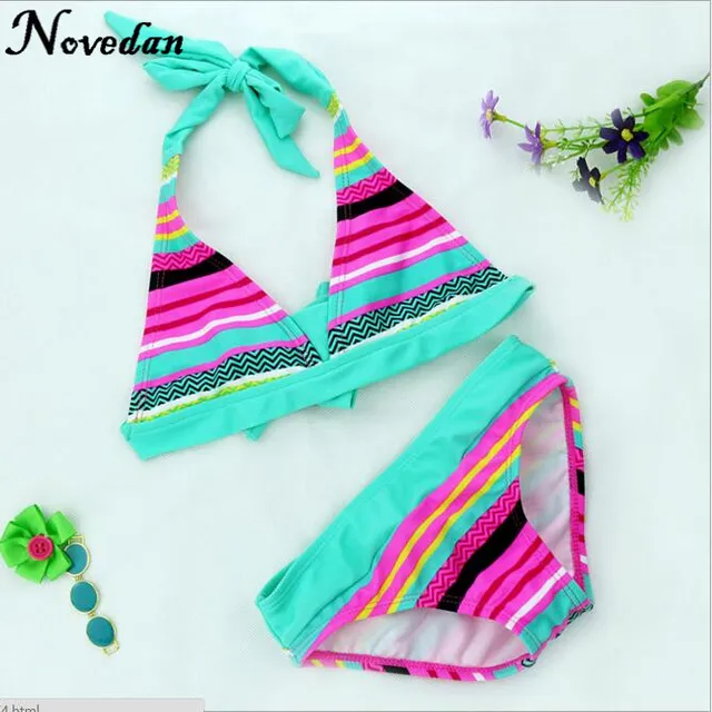 Special Offers 2017 New Summer Girls Halter Elastic Striped Swimsuit Girls Split Two-pieces Swimwear Children Striped Bikini Wholesale Special Offers 2017 New Summer Girls Halter Elastic Striped Swimsuit Girls Split Two-pieces Swimwear Children Striped Bikini Wholesale