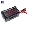 4,5 pulgadas Mini LED rojo Panel de visualización voltímetro de voltaje protección de polaridad inversa 3 tres digitales DC 0,56 V 30 V dos cables ► Foto 1/6