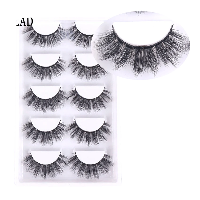 

NEW 5 Pairs Natural false eyelashes thick 3d mink lashes long black soft mink eyelashes makeup eyelash extension faux lashes