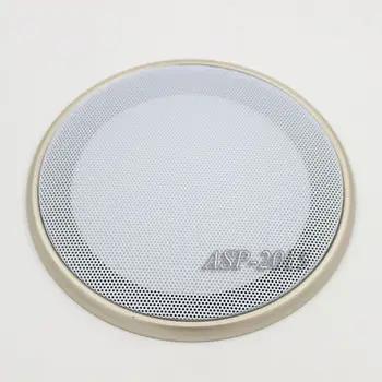 

Pair 6.5" Inch Speaker Coaxial Steel Sub Mesh Grills Gold Woofer Cover White Shell 20CM