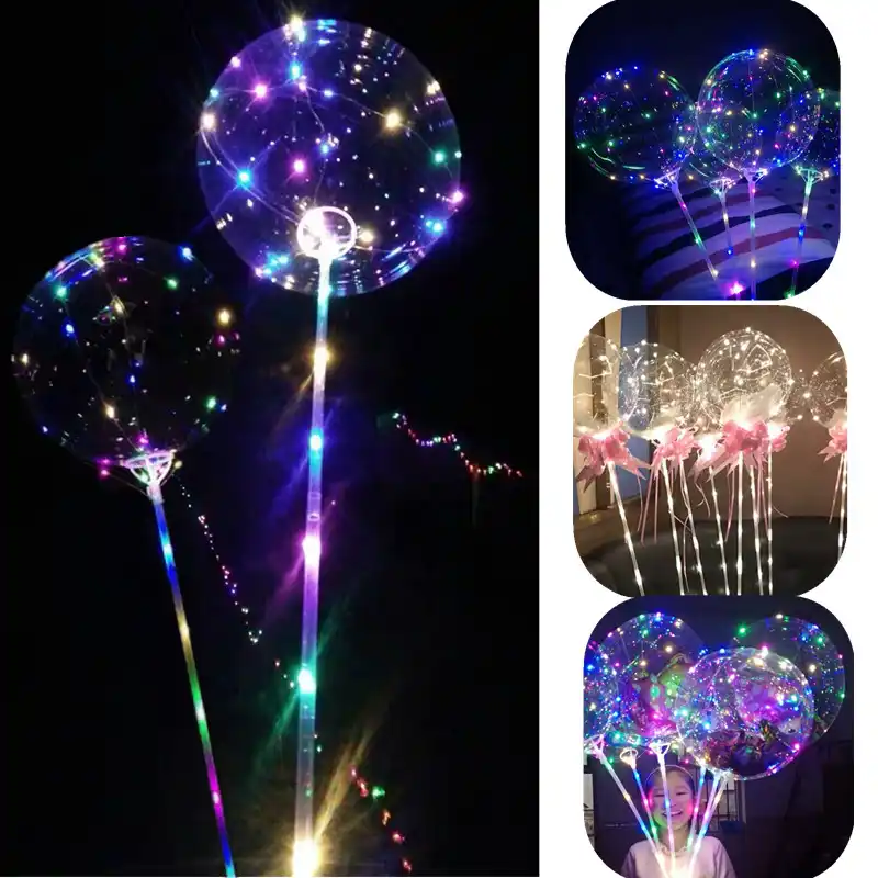 Многоразовый светящийся светодиодный воздушный шар прозрачный Круглый пузырь день рождения Свадебный декоративный светодиодный воздушны...