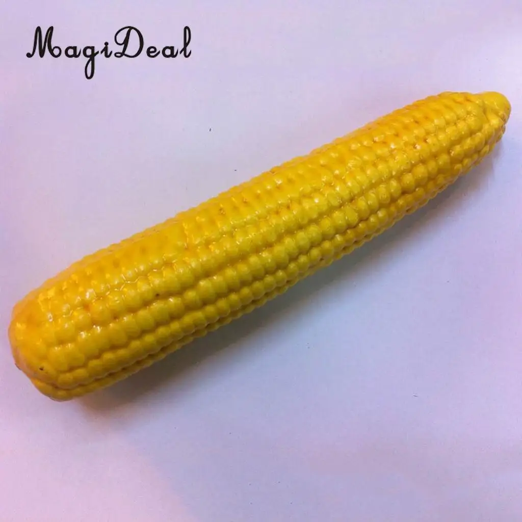 MagiDeal Realistic Fake Corn Artificial Decorative Vegetables Home Kitchen Decor Vintage Rubberized Plastic Corn