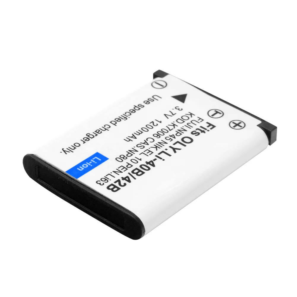 4 PCS Li-40B 1200mAh 3,7 V аккумулятор батареи для цифровой камеры Olympus цифровой Камера Li-Ion Батарея Перезаряжаемые Батарея IR-300 SP-700 TG-310 - Цвет: 4 PCS