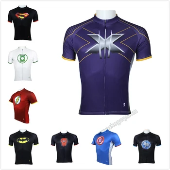 

Hig Quality Superman Cycling Jersey X-Men bicycle Clothes Bike Jersey Anti sweat xxxl size leisure sports clothing