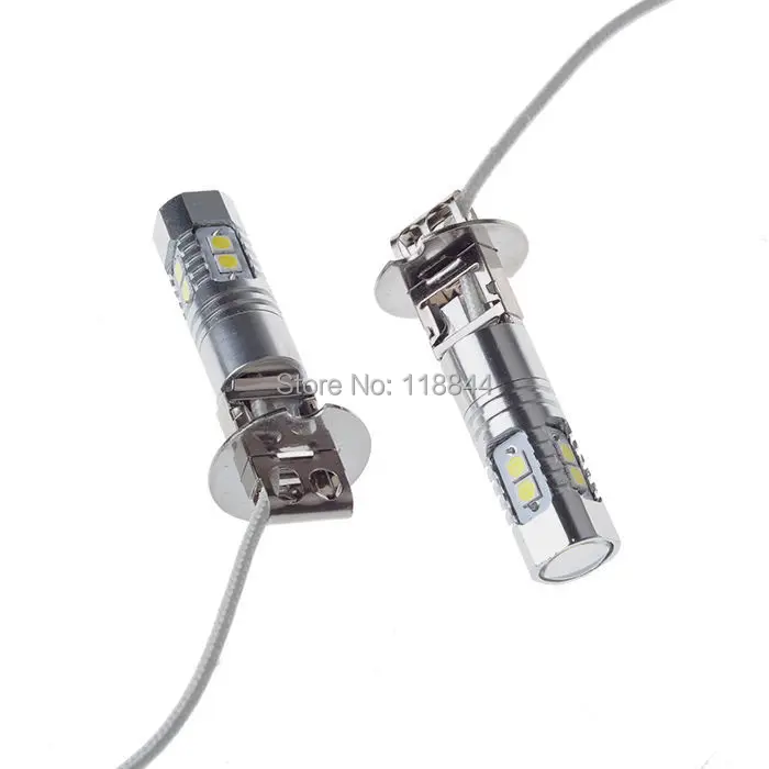 

2Pcs High Power Bright LED Bulbs Headlight 12V DC 50W Auto Cars H3 LED Fog DRL Lights Lamp Bulb Xenon Kit White Free Shipping
