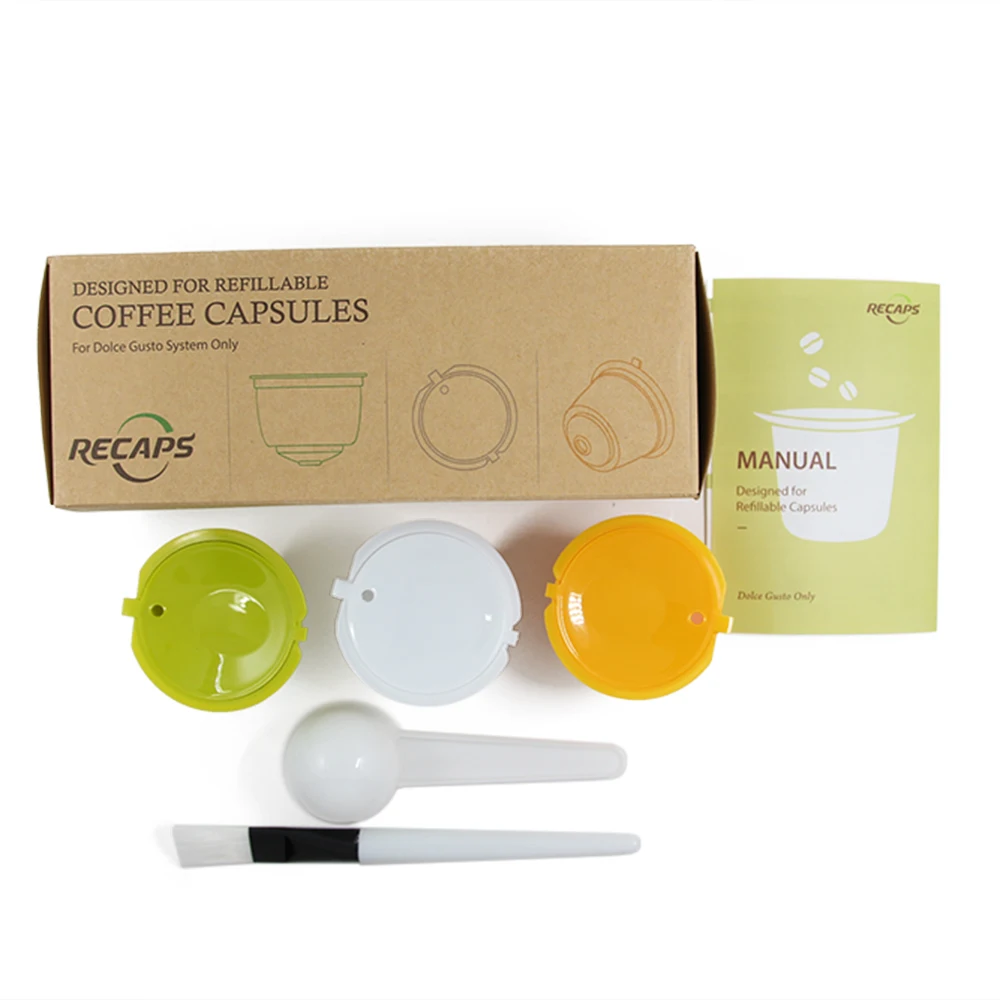 3 шт. многоразовые разноцветные капсулы для кофемашины Nescafe Dolce Gusto|capsule cup|coffee