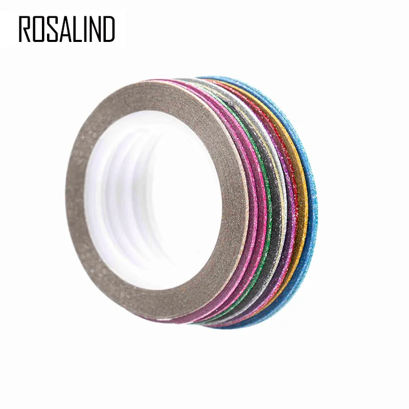 

ROSALIND 10 Colors 1MM Matte Color Rolls 1mm Striping Tape Line Rough Styles Nail Art Tips Decals Beauty Decorations