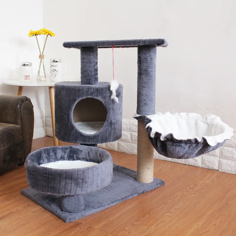 Супер большой 4 кошки с использованием кошки кровать коврик дом сильная несущая структура пола Мебель для кошек забавные скребок игрушки товары для домашних животных