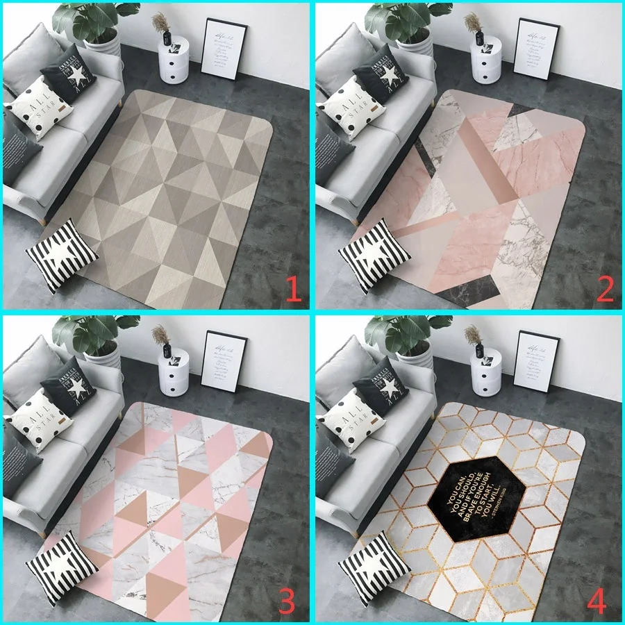 1Pc Non-slip Geometric Carpet for Bedroom Living Room Sofa Tea Table Rugs Modern Footcloth Big Floor Mat Home Tapete