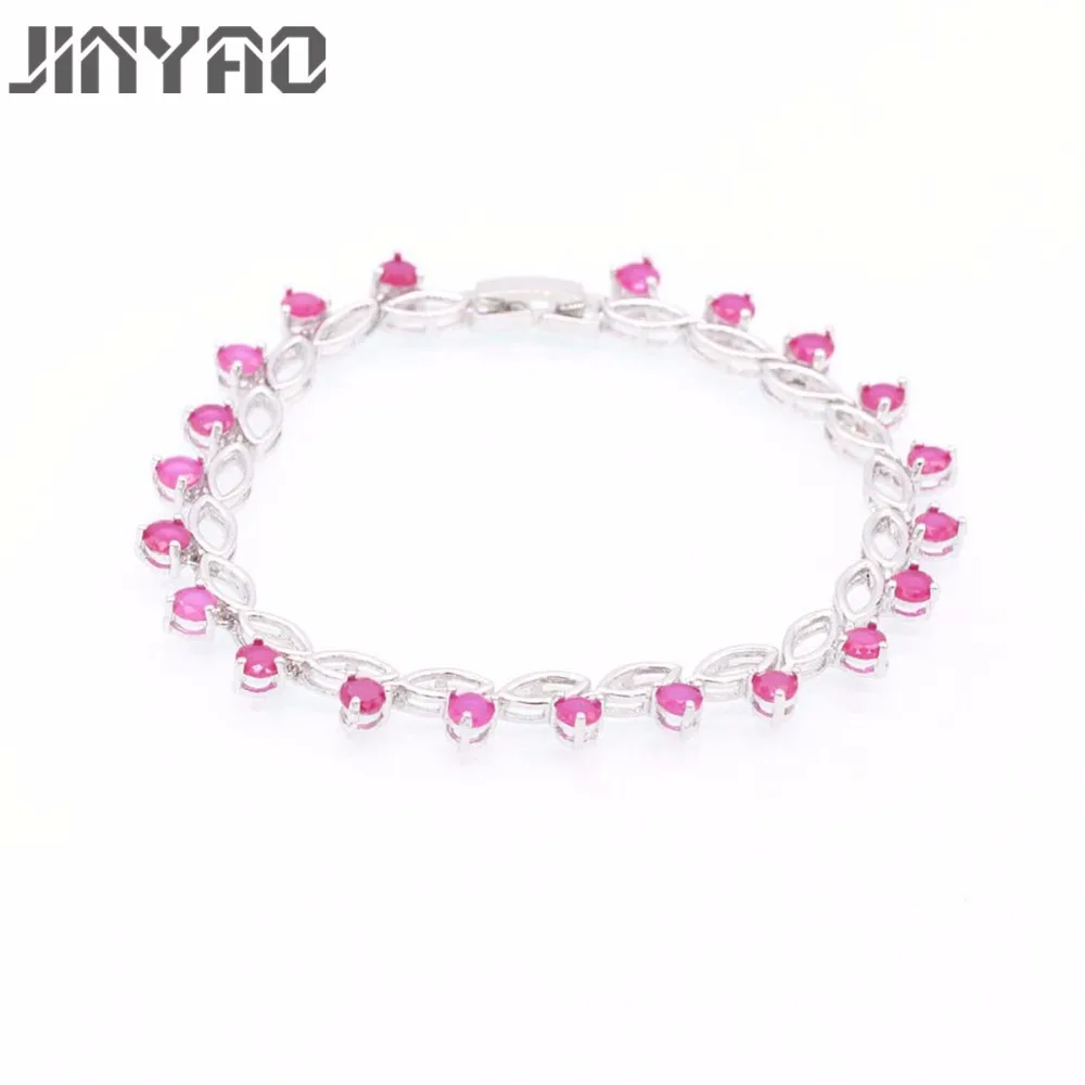 JINYAO модные ювелирные изделия Круглый зеленый красный циркон золотой цвет