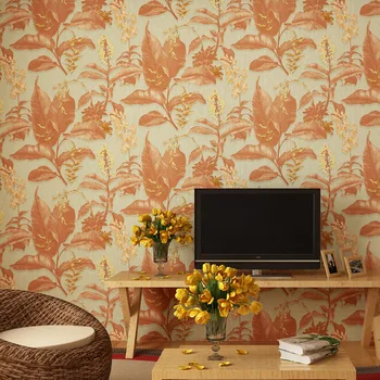 

European Retro Pastoral Large Flower 3D Stereo Non - Woven Wallpaper Bedroom Living Room Sofa TV Background Wallpaper