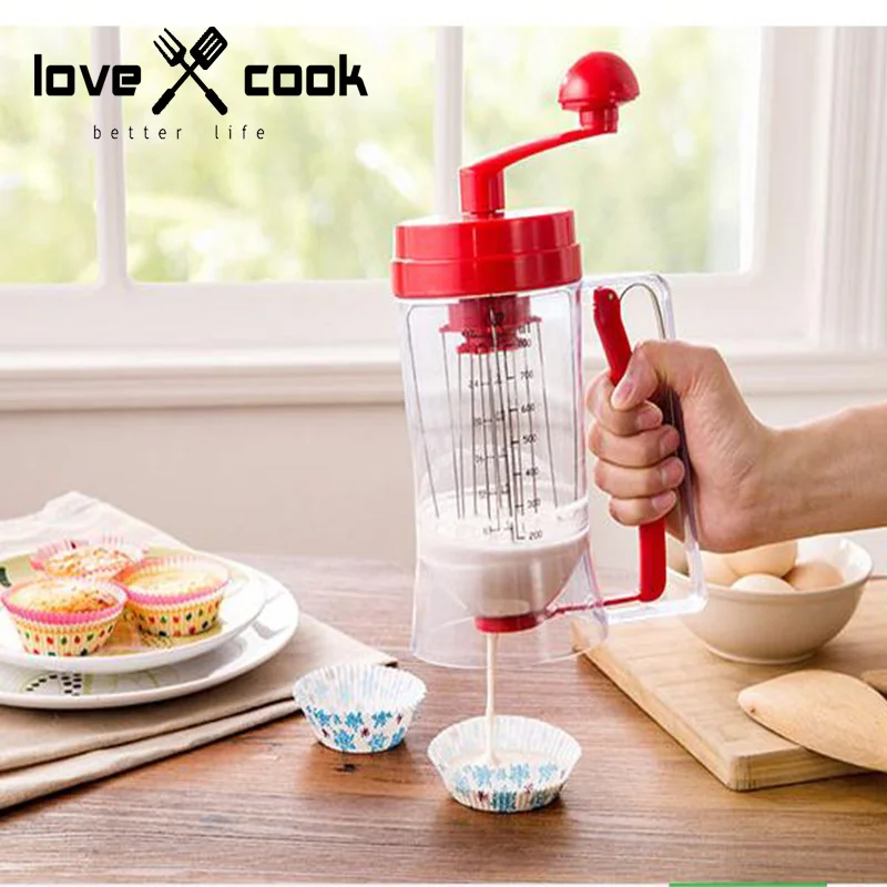 Handheld Pancake Batter Dispenser With Measuring Label