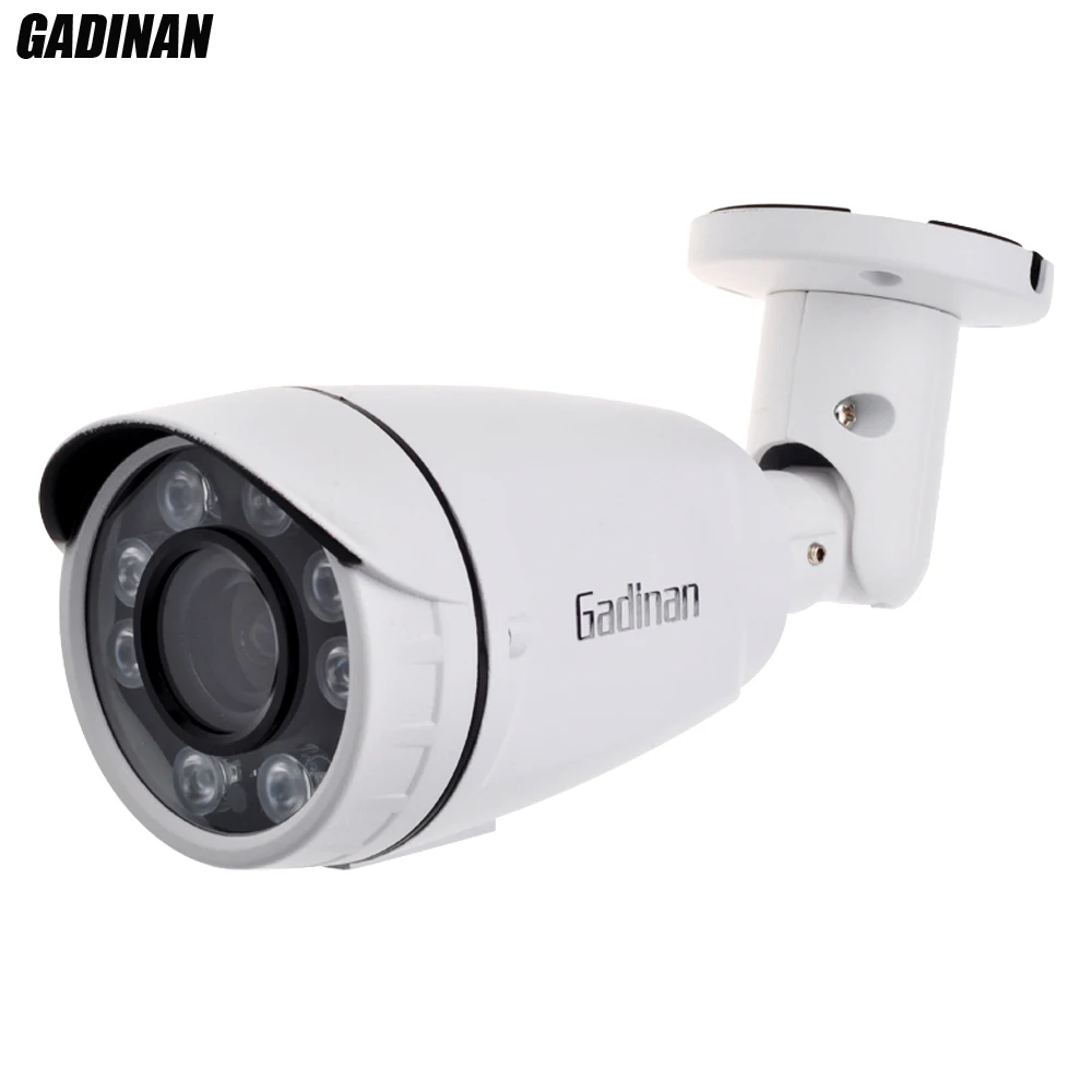 GADINAN IP Camera 4X Zoom Manual 2.8-12mm Varifocal 8pcs Array Leds ONVIF Waterproof Outdoor 720P/960P/1080P Security IP Camera